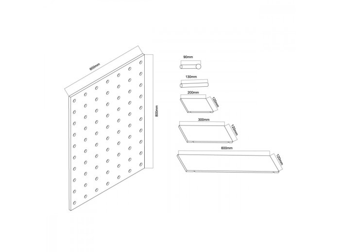 Drewniana tablica organizer MC-131 WD