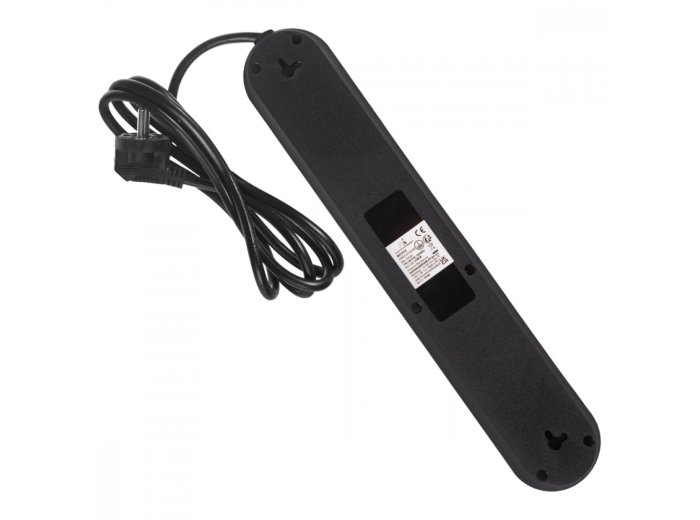 Listwa zasilająca MCE395 B 5 gniazd 3xUSB, 110-240V AC 50/60Hz, 2.1A max 2500W, czarna