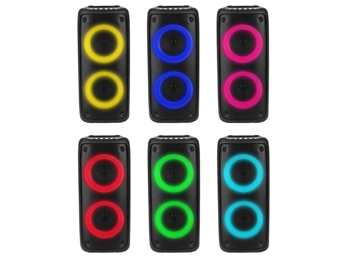 Głośnik FUNBOX BT MT3181 Bluetooth 5.0/TWS/MP3/MicroSD/USB/AUX/Equalizer/Jack 6.3/RGB/USB-C/ RMS 40W/PMPO 1000W
