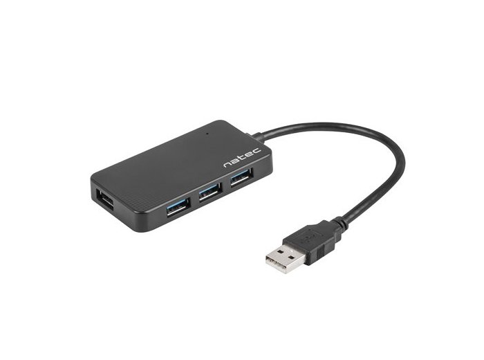 Koncentrator USB 4 porty Moth USB 3.0 czarny