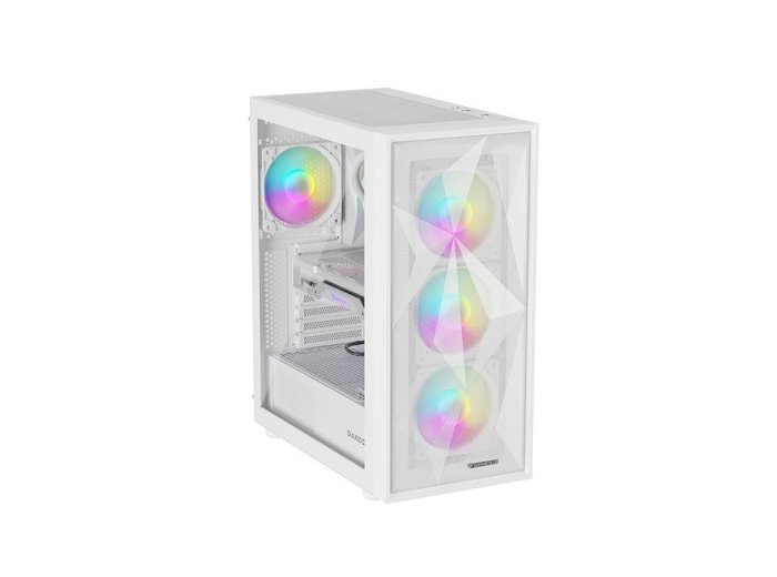 Obudowa Genesis Diaxid 605 ARGB MIDI TOWER USB-C Biała