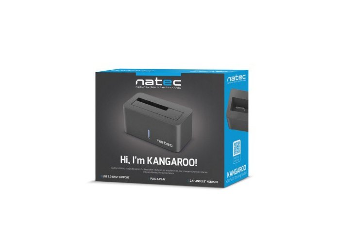 Stacja dokująca HDD Kangaroo SATA 2.5''+3.5'' USB 3.0 + zasilacz
