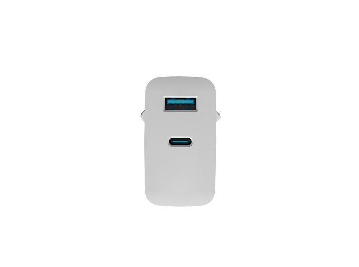 Ładowarka sieciowa Ribera GAN 1X USB-A + 1X USB-C 45W Biała