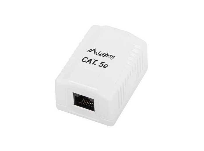 Gniazdo natynkowe RJ45 Kat.5E białe