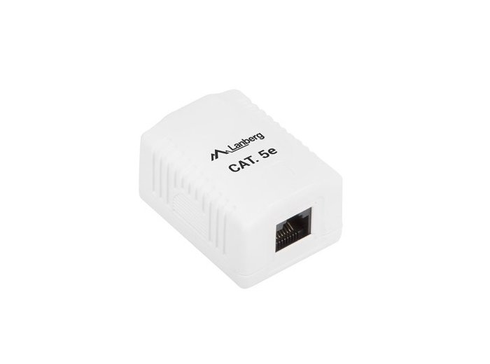 Gniazdo natynkowe RJ45 Kat.5E białe