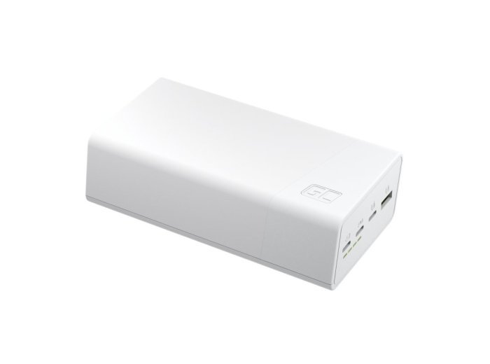 Powerbank 30 000mAh, 22.5W, 4 porty, biały