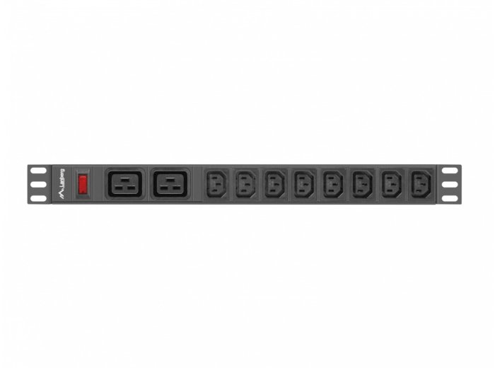 Listwa zasilająca Rack PDU 19 cali 1U 16A 2X C19 8X IEC C13 czarny C20