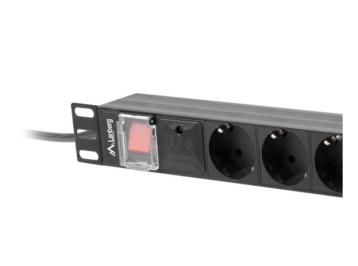 Listwa zasilająca Rack PDU 19 1U 16A 8X schuko 2M czarna