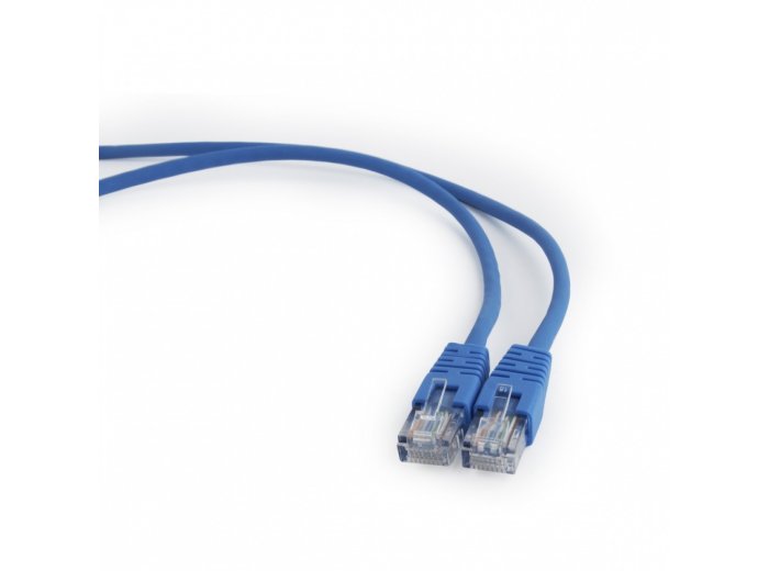 Patch cord kat.5e osłonka zalewana 1M niebieski