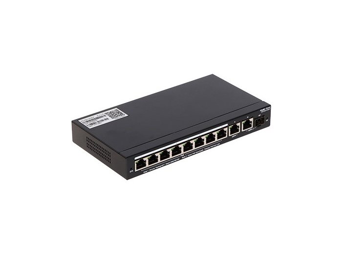 Ruijie Networks RG-ES210GS-P łącza sieciowe Zarządzany L2 Gigabit Ethernet (10/100/1000) Obsługa PoE Czarny
