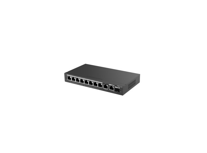 Ruijie Networks RG-ES210GS-P łącza sieciowe Zarządzany L2 Gigabit Ethernet (10/100/1000) Obsługa PoE Czarny