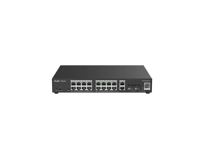 Ruijie Networks RG-ES220GS-P łącza sieciowe Zarządzany L2 Gigabit Ethernet (10/100/1000) Obsługa PoE Czarny