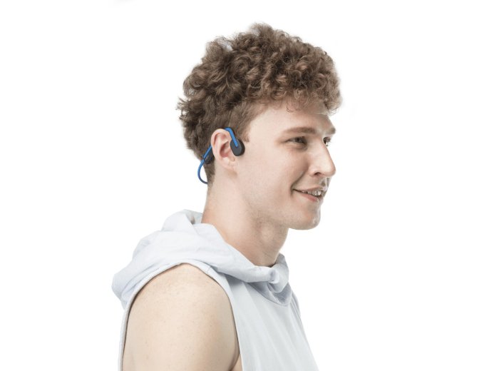 Słuchawki bezprzewodowe kostne Shokz OpenMove USB-C niebieskie