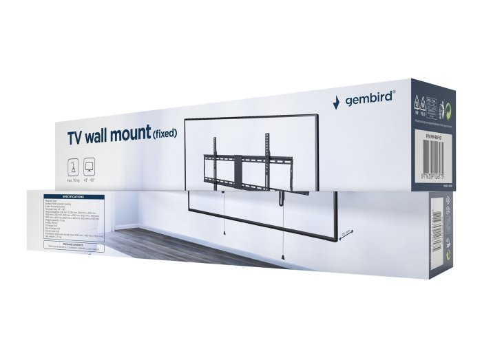 GEMBIRD UCHWYT ŚCIENNY LCD 43-90 VESA MAX 800 X 400MM, DO 70KG