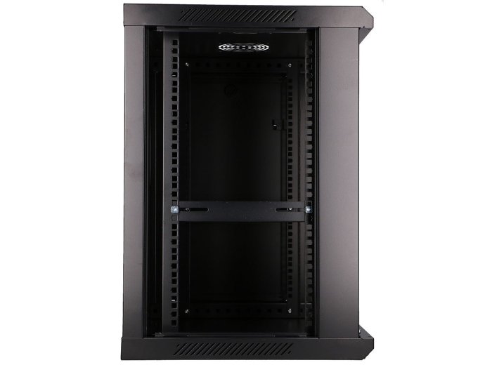 Extralink Szafa rack 12U 600x450 Czarna montowana na ścianie