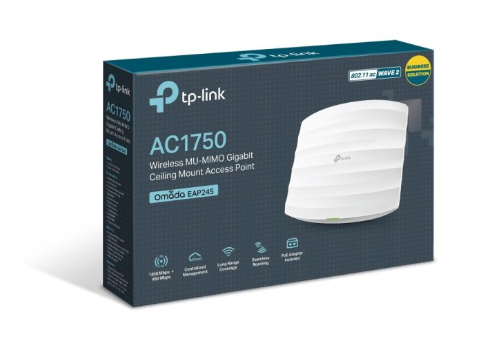 TP-Link EAP245 punkt dostępowy WLAN 1300 Mbit/s Biały Obsługa PoE