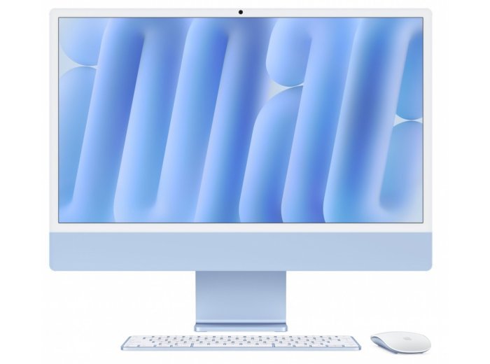 iMac 24 cale: M4 8/8, 16GB, 256GB SSD - Niebieski