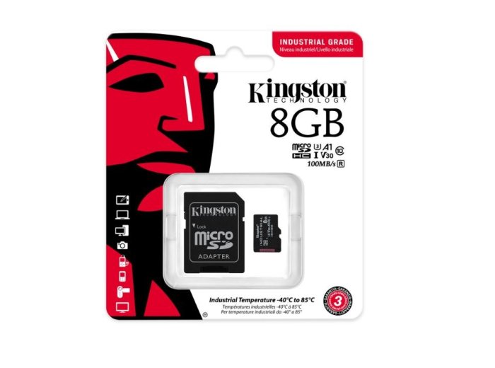 Karta pamięci microSD 8GB CL10 UHS-I Industrial bez adaptera