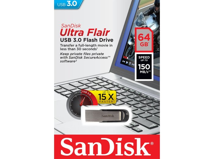 Pendrive ULTRA FLAIR USB 3.0 64GB (do 150MB/s)