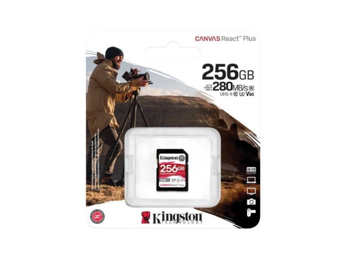 Karta pamięci SD 256GB React Plus 280/150/MB/s U3 V60