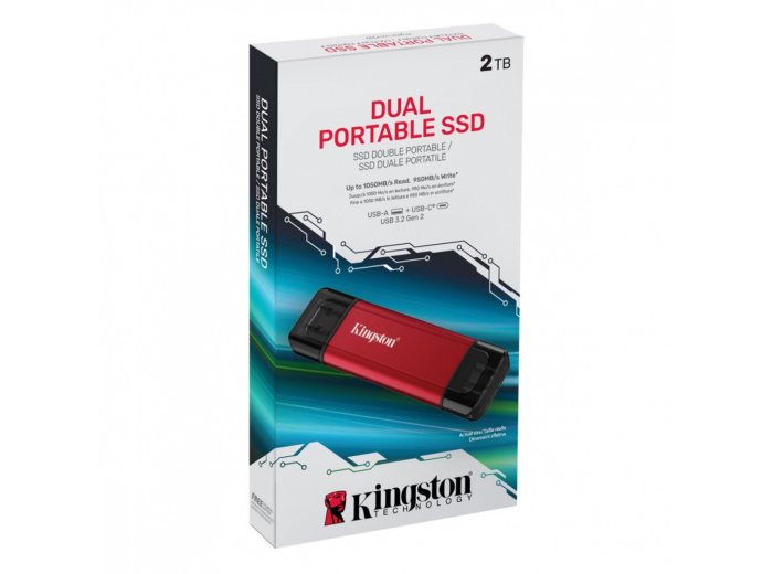 Dysk zewnętrzny SSD 2TB DualPortable USB-A/C 3.2 Gen2