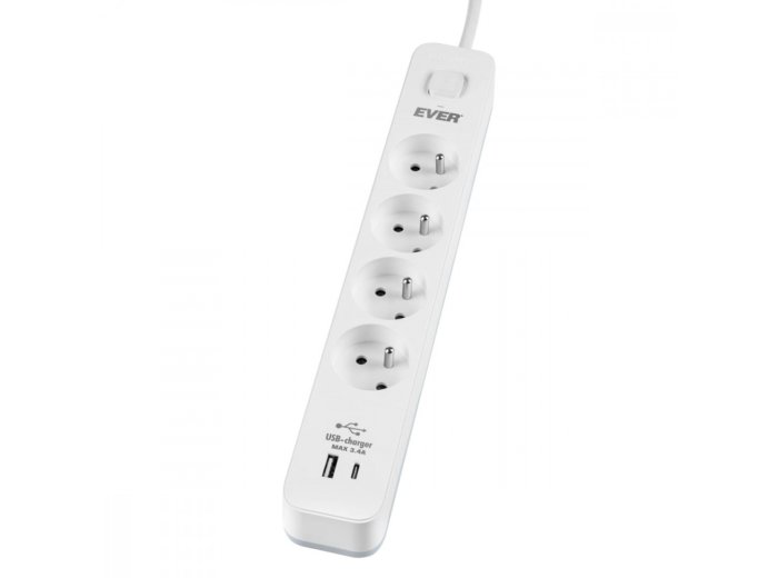 Listwa antyprzepięciowa PROTECT 4PL 1A1C USB T/LZ12-PRO015/1000