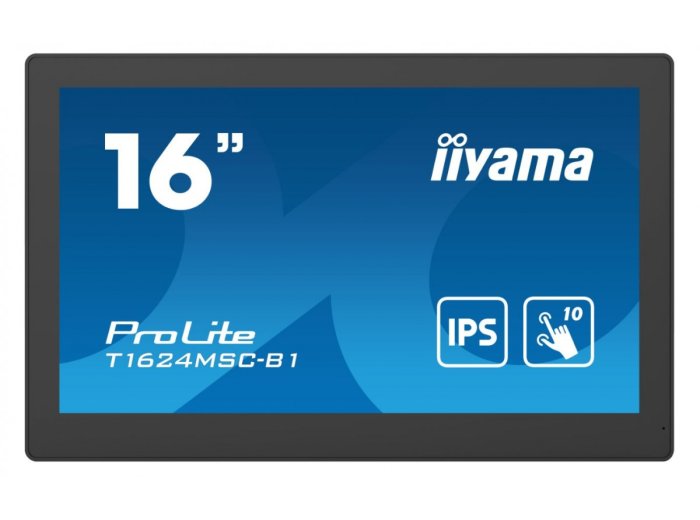 Monitor 15.6 cali T1624MSC-B1 IPS,poj.10pkt.450cd,24/7,media player,6H