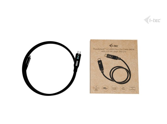 Kabel Thunderbolt 4/USB4 Class Pro Cable 240W 2x 4K/120Hz 40Gbps LCD 150 cm
