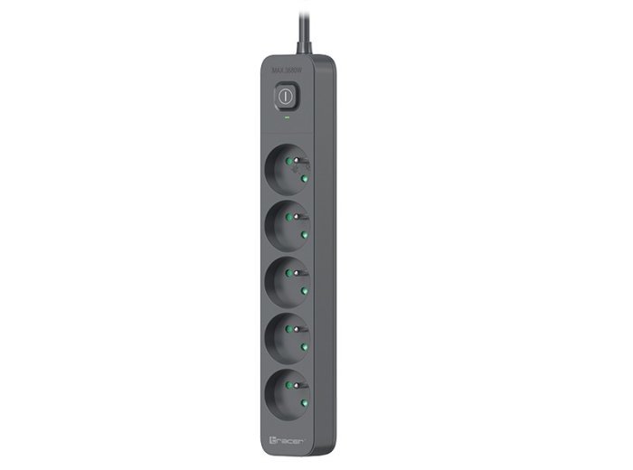Listwa zasilająca antyprzepięciowa Power Line+ 3m Graphite (5 gniazd)