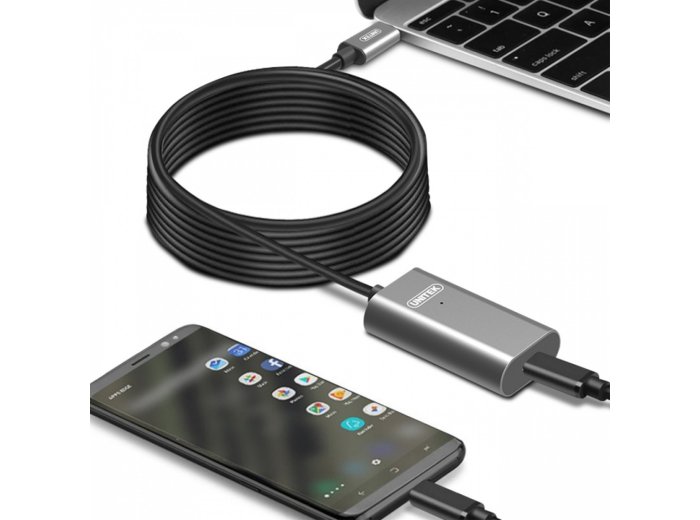 Przedłużacz aktywny USB Typ-C 3.1, 5m, M/F; U305A