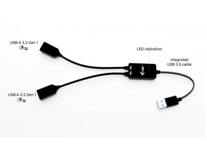 HUB USB-A Cable 2 port (2x USB-A)