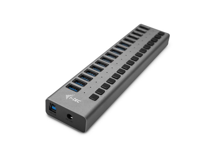 Hub USB3.0 z ładowaniem, 16 portów, 90W