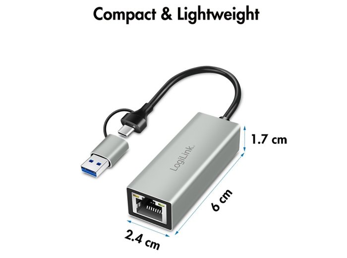 Adapter USB-C do Gigabit Ethernet + USB