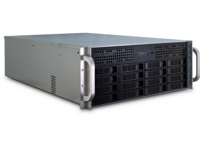 Inter-Tech 4U-4416L Rack Czarny, Srebrny