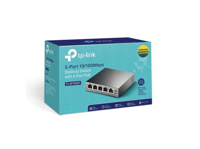 TP-Link TL-SF1005P przełącznik sieciowy Nie zarządzany Fast Ethernet (10/100) Obsługa PoE Czarny