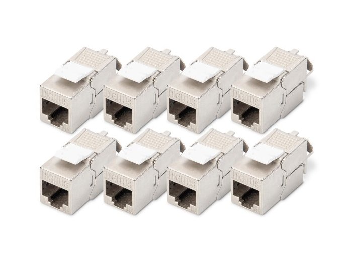 Digitus Moduł CAT 6A Keystone, ekranowany, beznarzędziowe złącze montażowe - 8 szt.