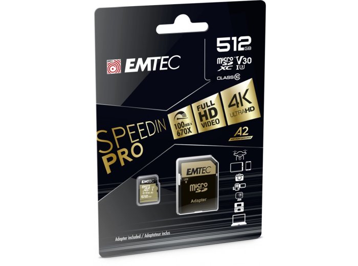 Emtec ECMSDM512GXC10SP pamięć flash 512 GB MicroSDXC UHS-I Klasa 10