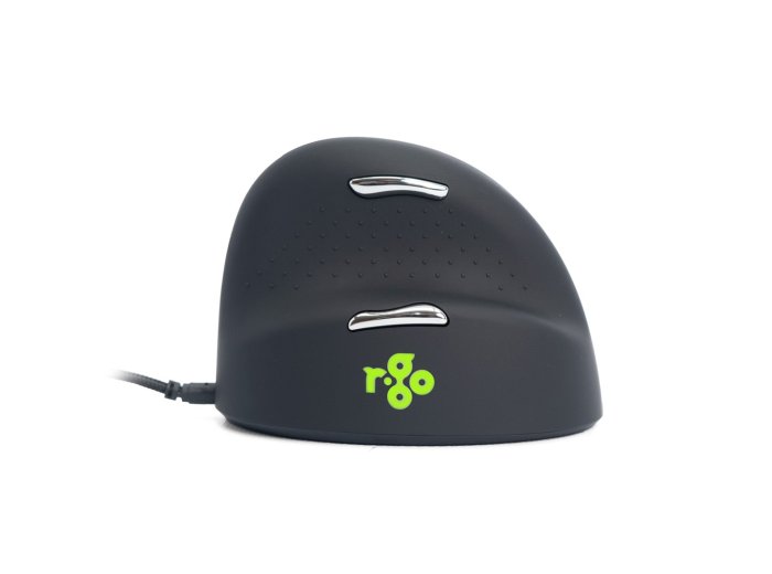 Ergonomiczna mysz dla praworęcznych R-Go Pele HE USB duża czarna/srebrna retail
