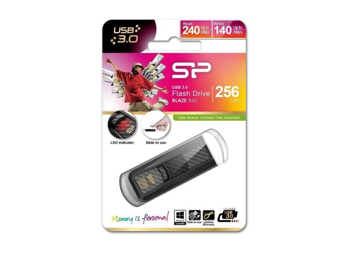 Silicon Power Blaze B50 pamięć USB 256 GB USB Typu-A 3.2 Gen 1 (3.1 Gen 1) Czarny