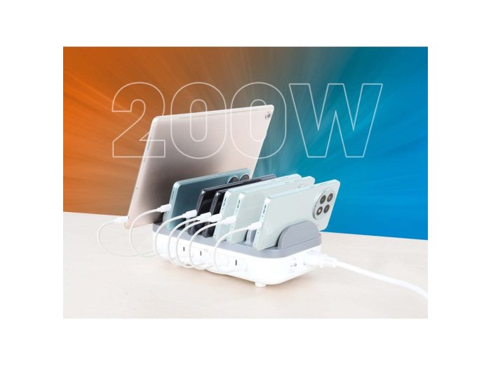 Manhattan 102766 ładowarka do urządzeń przenośnych Telefon komórkowy, Smartfon, Tablet Biały, Szary Prąd przemienny Szybkie ładowanie Wewnętrzna