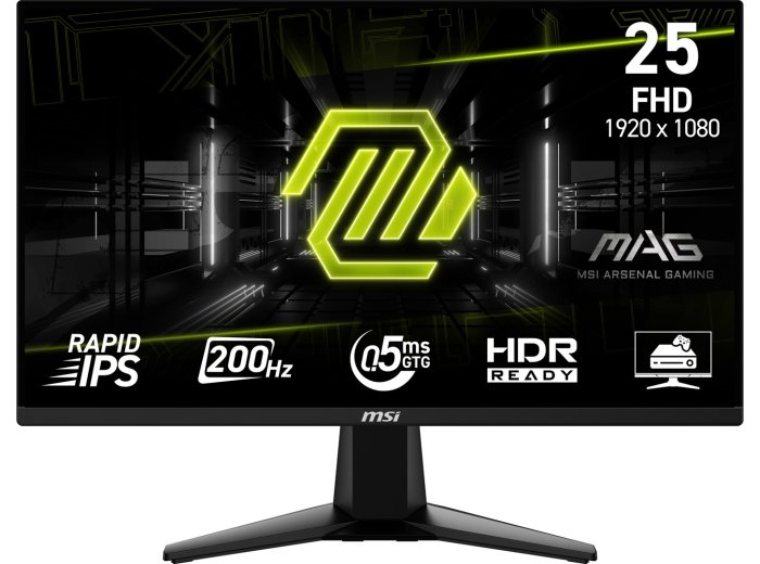 MSI MAG 255F E20 monitor komputerowy 62,2 cm (24.5") 1920 x 1080 px Full HD LCD Czarny