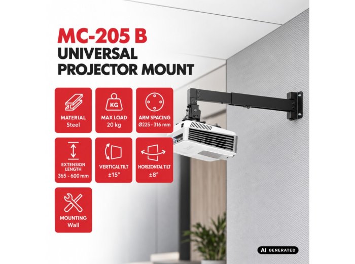 Uchwyt naścienny do projektora MC-205 B