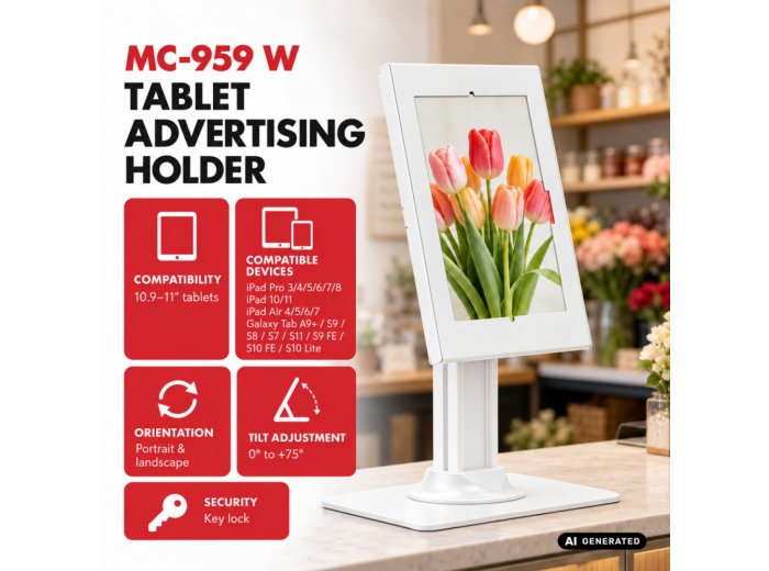 Uchwyt reklamowy do tabletu MC-959 W