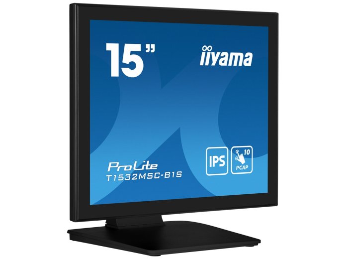 iiyama ProLite T1532MSC-B1S monitor komputerowy 38,1 cm (15") 1024 x 768 px XGA LCD Ekran dotykowy Czarny
