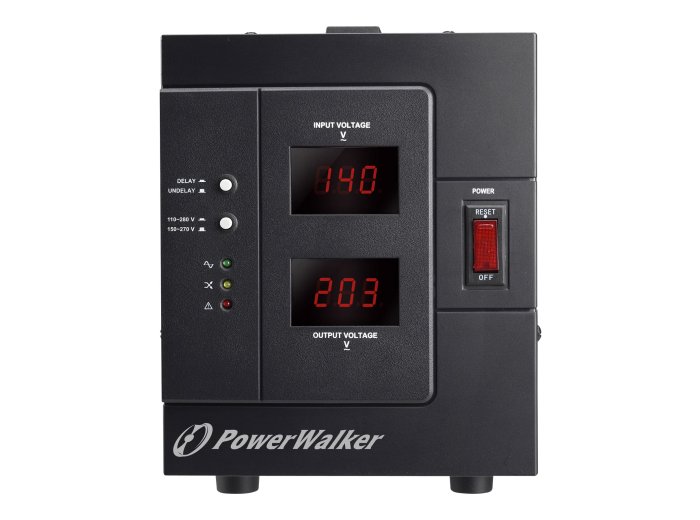 PowerWalker AVR 3000 SIV FR regulator napięcia 1 x gniazdo sieciowe 110-280 V Czarny