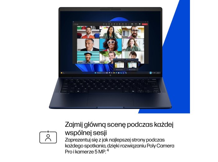 HP EliteBook X G1i 14 inch Notebook Next Gen AI PC Copilot+ PC Intel Core Ultra 7 258V Laptop 35,6 cm (14") 2K 32 GB LPDDR5x-SDRAM 1 TB SSD Wi-Fi 7 (802.11be) Windows 11 Pro Niebieski