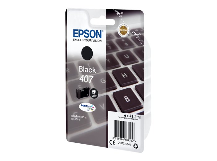 Epson Tusz WF-4745 C13T07U140 Bk 407XL 2600 stron 41.2 ml