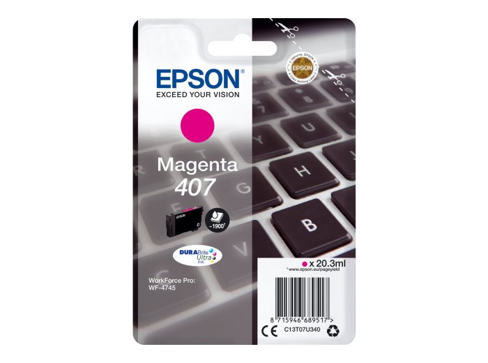 Epson Tusz WF-4745 C13T07U340 Mag. 407XL 1900 stron 20.3ml