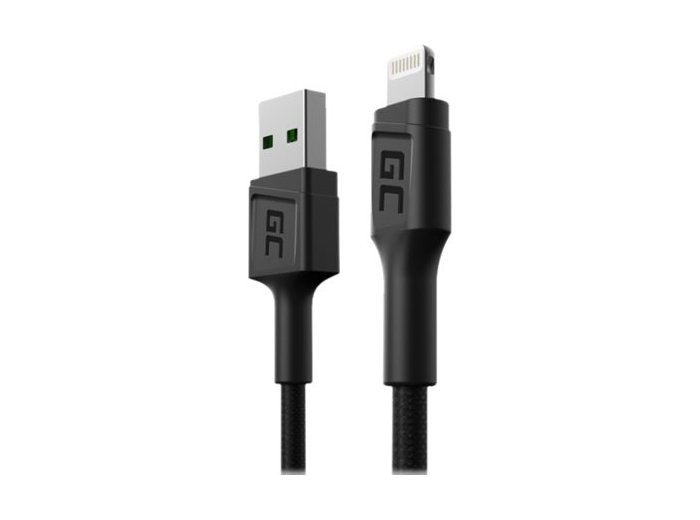 GREEN CELL KABEL KABGC24 GC POWERSTREAM USB-A - LIGHTNING 30CM, SZYBKIE ŁADOWANIE
