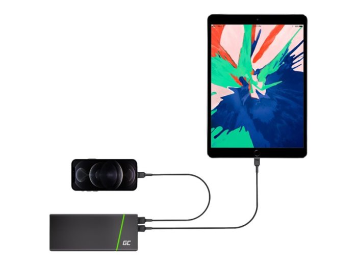 GREEN CELL KABEL KABGC24 GC POWERSTREAM USB-A - LIGHTNING 30CM, SZYBKIE ŁADOWANIE